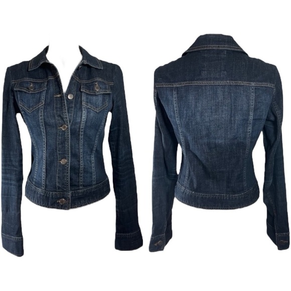 OBR Limited Dark Wash Jean Jacket sz XS - Picture 14 of 15